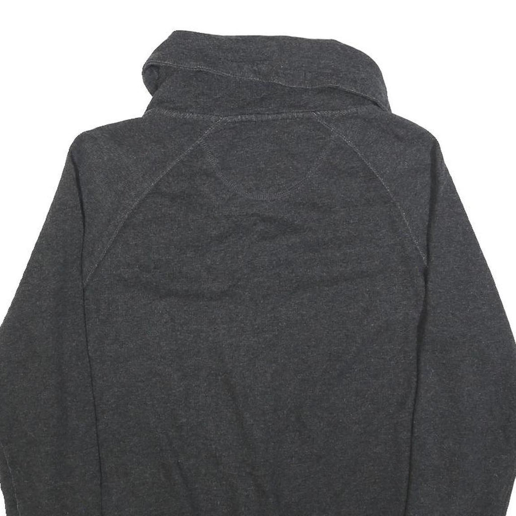 NIKE Womens Charcoal Grey Track Jacket M Cotton Blend Plain Zip Up Sportswear