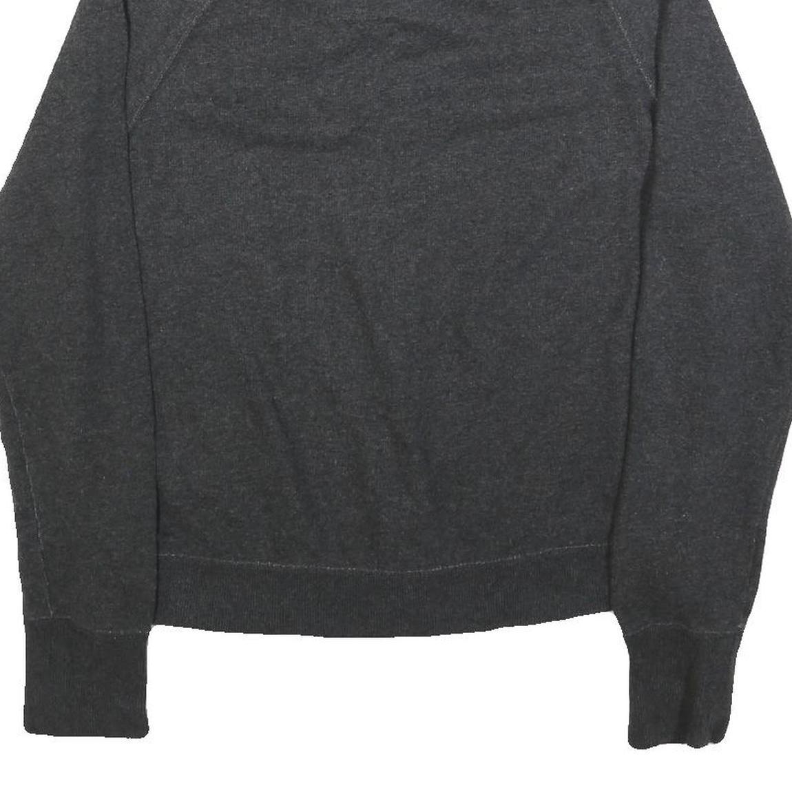 NIKE Womens Charcoal Grey Track Jacket M Cotton Blend Plain Zip Up Sportswear