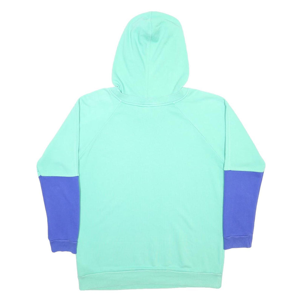 ADIDAS Womens Green & Purple Stellasport Pullover Hoodie M Colourblock Cotton