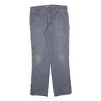 DICKIES Mens Cotton Blend Blue Regular Fit Straight Leg Trousers W36 L34