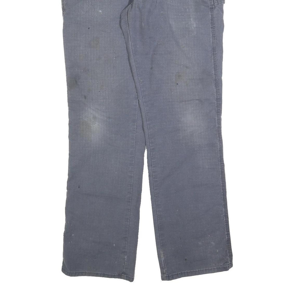 DICKIES Mens Cotton Blend Blue Regular Fit Straight Leg Trousers W36 L34