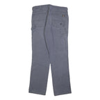 DICKIES Mens Cotton Blend Blue Regular Fit Straight Leg Trousers W36 L34