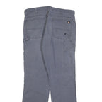 DICKIES Mens Cotton Blend Blue Regular Fit Straight Leg Trousers W36 L34