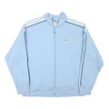 ADIDAS Mens Light Blue Polyester Blend Track Jacket L Zip Plain Sports