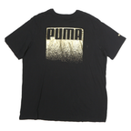 PUMA Womens Black & Gold Graphic T-Shirt XL Short Sleeve Crew Neck Casual