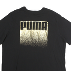 PUMA Womens Black & Gold Graphic T-Shirt XL Short Sleeve Crew Neck Casual