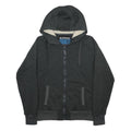 SURFANIC Mens Black Full Zip Hoodie L Sherpa Fleece Lined Warm Casual
