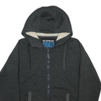SURFANIC Mens Black Full Zip Hoodie L Sherpa Fleece Lined Warm Casual