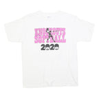 GILDAN Womens White & Pink Knockouts Softball Graphic T-Shirt XL Short Sleeve