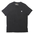 TIMBERLAND Mens Black L Logo Crew Neck Short Sleeve Cotton Blend T-Shirt
