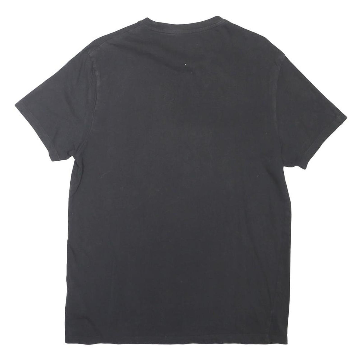 TIMBERLAND Mens Black L Logo Crew Neck Short Sleeve Cotton Blend T-Shirt