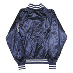 AUGUSTA Mens Navy Blue Satin Varsity Style Jacket S Polyester Button Closure