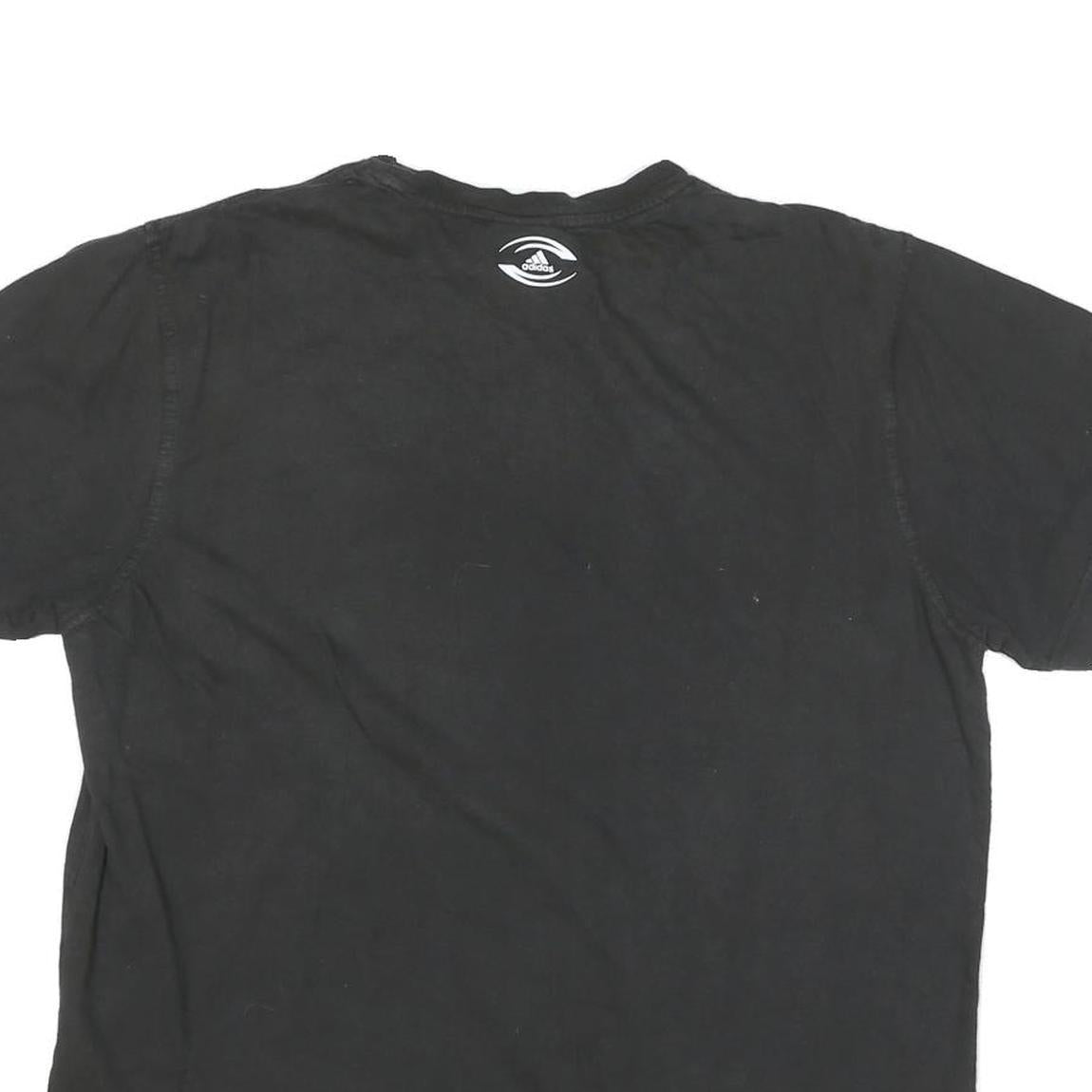 ADIDAS Mens Black All Blacks Graphic T-Shirt L Short Sleeve Crew Neck Rugby Fan