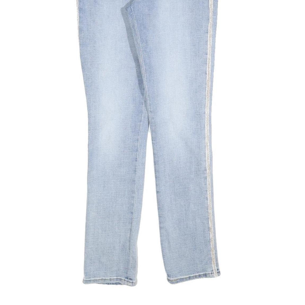 LEVI'S Womens Slim Light Blue Denim Slim Jeans W28 L30 Side Stripe Detail
