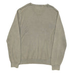 TOMMY HILFIGER Mens Beige Plain V Neck Basic Knit XL Cotton Blend Jumper