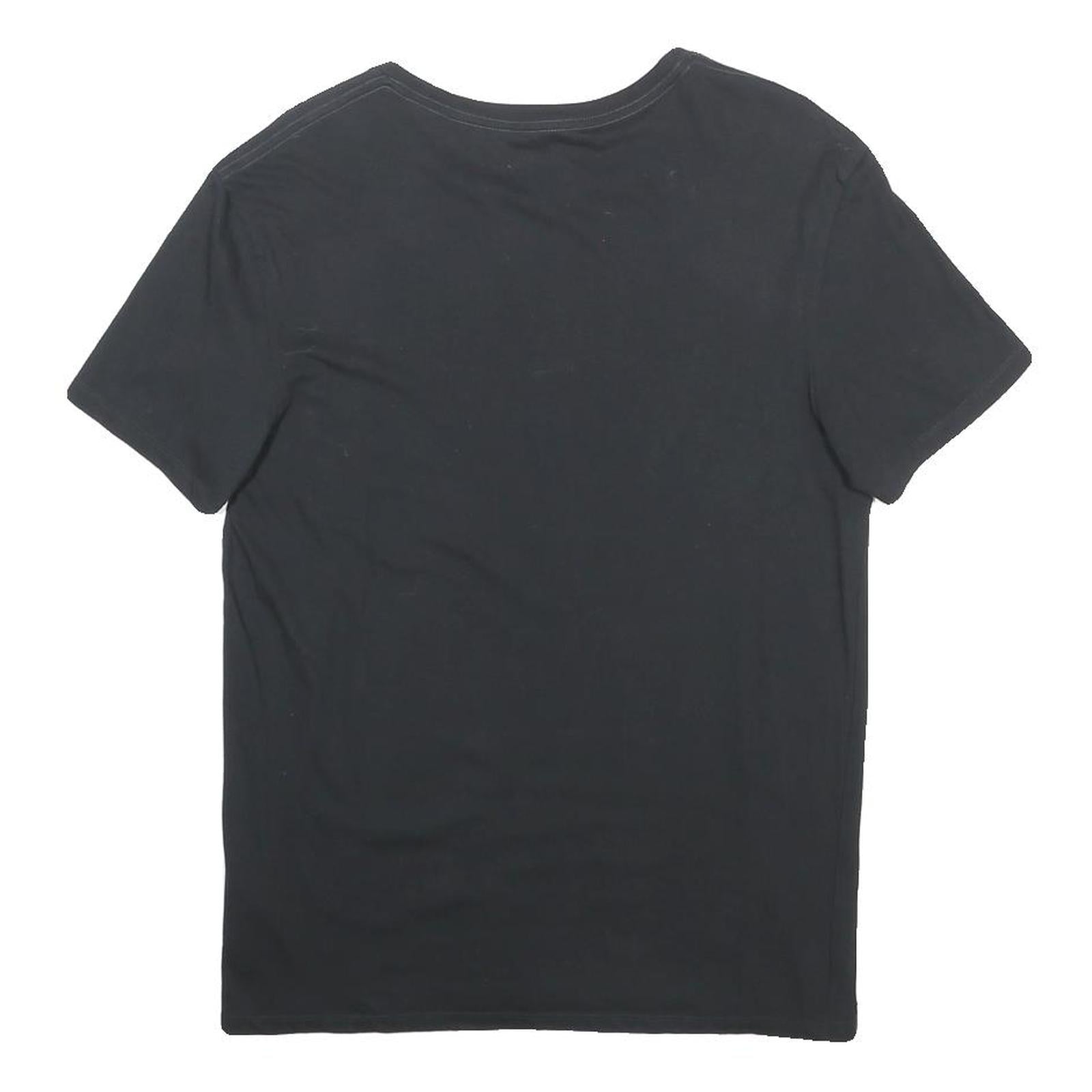 LACOSTE Mens Black Classic T-Shirt L Short Sleeve Crew Neck Cotton Blend