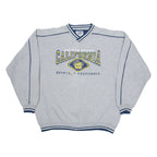 LEE Golden Bears California Mens Sweatshirt Grey V-Neck USA Cashmere XL