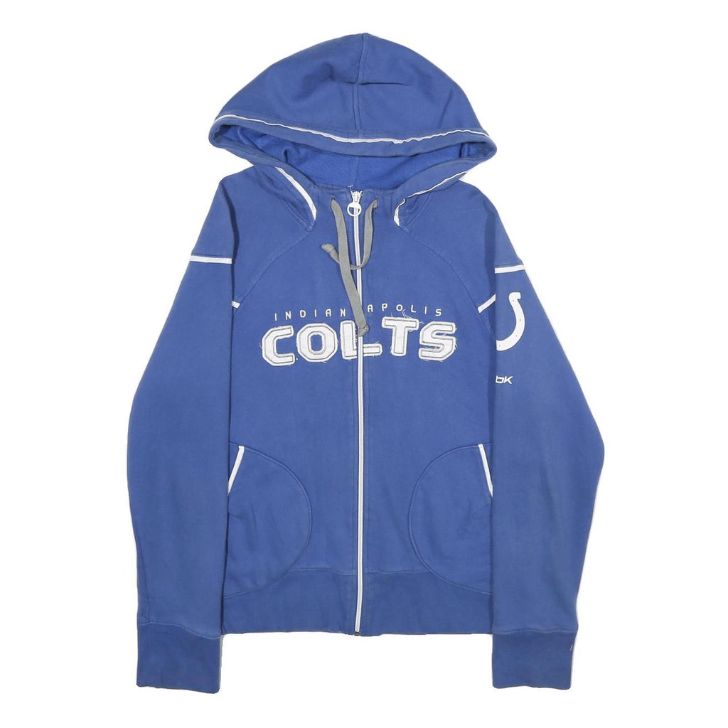 REEBOK Womens Blue Indianapolis Colts Full Zip Hoodie M Sportswear Jacket