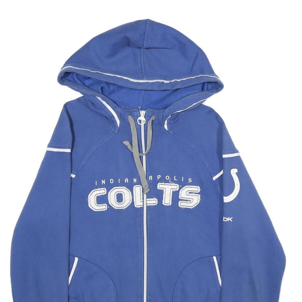 REEBOK Womens Blue Indianapolis Colts Full Zip Hoodie M Sportswear Jacket