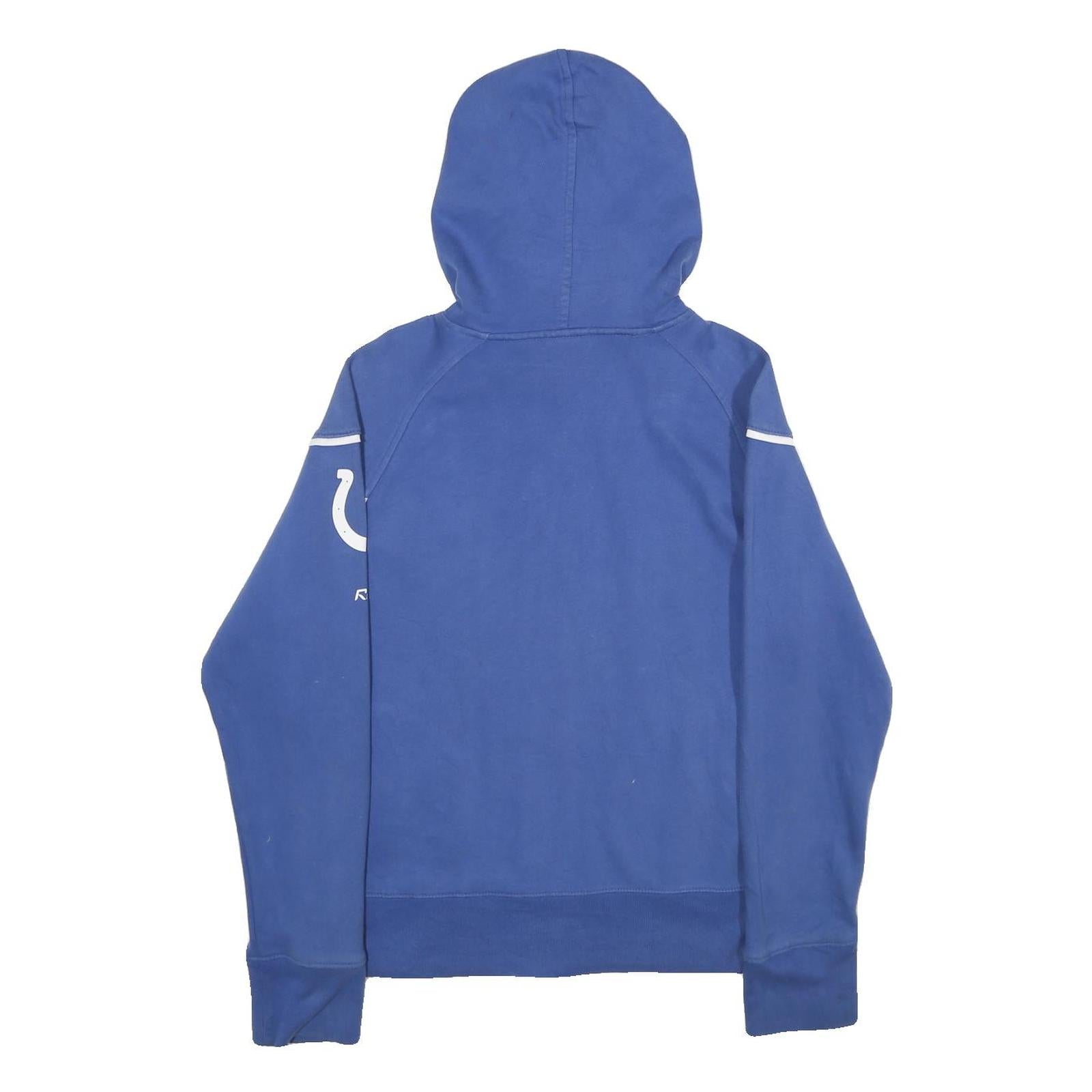 REEBOK Womens Blue Indianapolis Colts Full Zip Hoodie M Sportswear Jacket