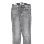 LEVI'S 711 BIG E Womens Slim Skinny Denim Light W26 L28 Distressed Zip Jeans