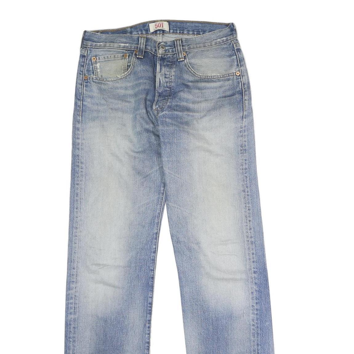 LEVI'S 501 Mens Jeans Blue Regular Straight Denim Medium W32 L33 Classic Fit