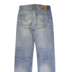 LEVI'S 501 Mens Jeans Blue Regular Straight Denim Medium W32 L33 Classic Fit