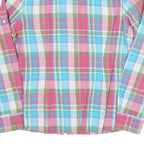 TOMMY HILFIGER Womens Pink & Blue Check Shirt L Cotton Blend Long Sleeve Casual