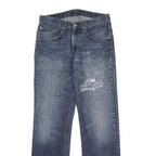 LEVI'S 752 Mens Blue Regular Straight Denim Medium W31 L32 Embroidered Print