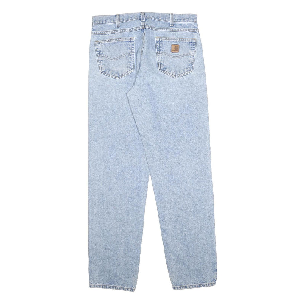 CARHARTT Mens Jeans Blue Regular Straight Denim Light W34 L34 Classic Fit