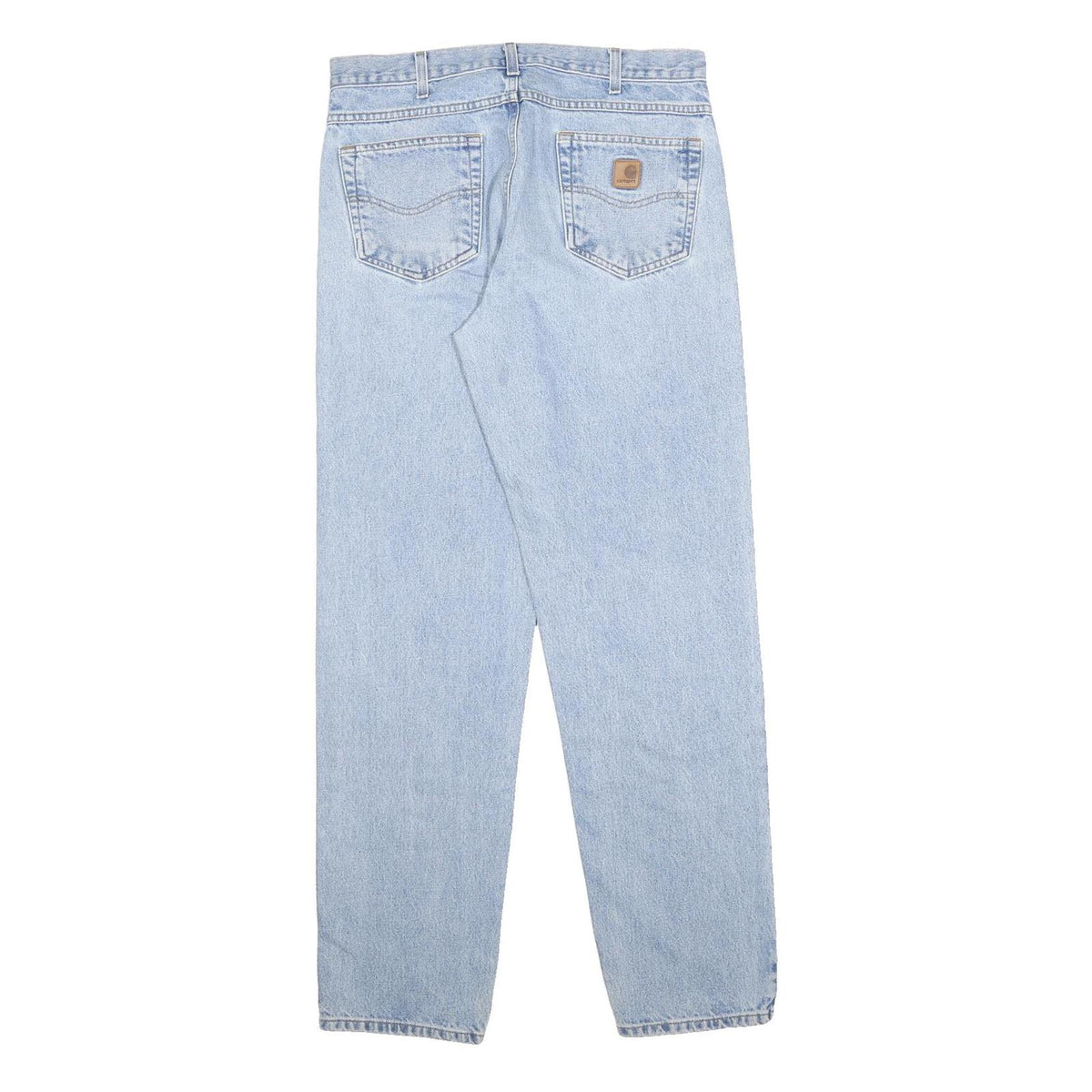 CARHARTT Mens Jeans Blue Regular Straight Denim Light W34 L34 Classic Fit
