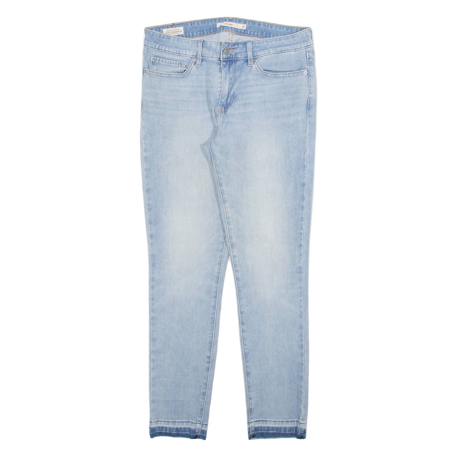 LEVI'S 711 Big E Womens Jeans Blue Slim Skinny W28 L28
