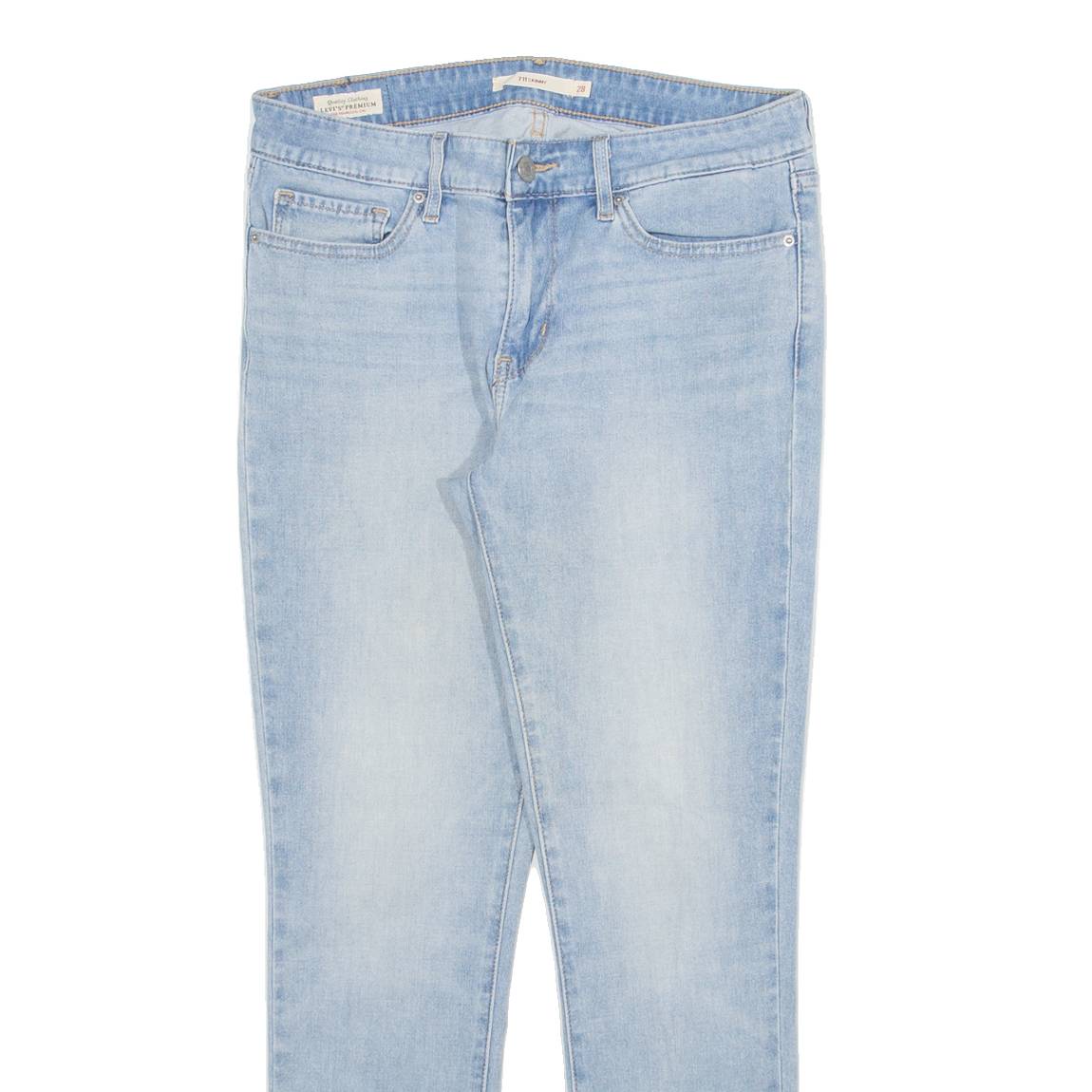LEVI'S 711 Big E Womens Jeans Blue Slim Skinny W28 L28