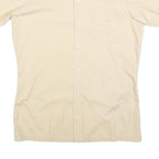 DA DI Mens Beige Shirt L Cotton Blend Short Sleeve Lightweight Casual