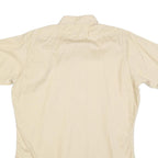 DA DI Mens Beige Shirt L Cotton Blend Short Sleeve Lightweight Casual