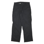 DICKIES Mens Regular Black Cargo Trousers W33 L30 Cotton Blend Zip Pocket