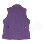 JOULES Womens Purple Quilted Zip Jacket UK 16 Polyester Blend Sleeveless