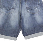SUNSET CREEK Mens Denim Blue Casual Shorts M W34 Folded Hem