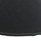 VANS Womens Black Cotton Mini Skirt Plain S Zip Pockets Floral Embroidered