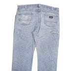 DICKIES Mens Regular Fit Blue Denim Jeans Cotton Blend W40 L32 Workwear Zip