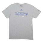 ADIDAS Mens Grey Saints Graphic T-Shirt M Short Sleeve Crew Neck Cotton Blend