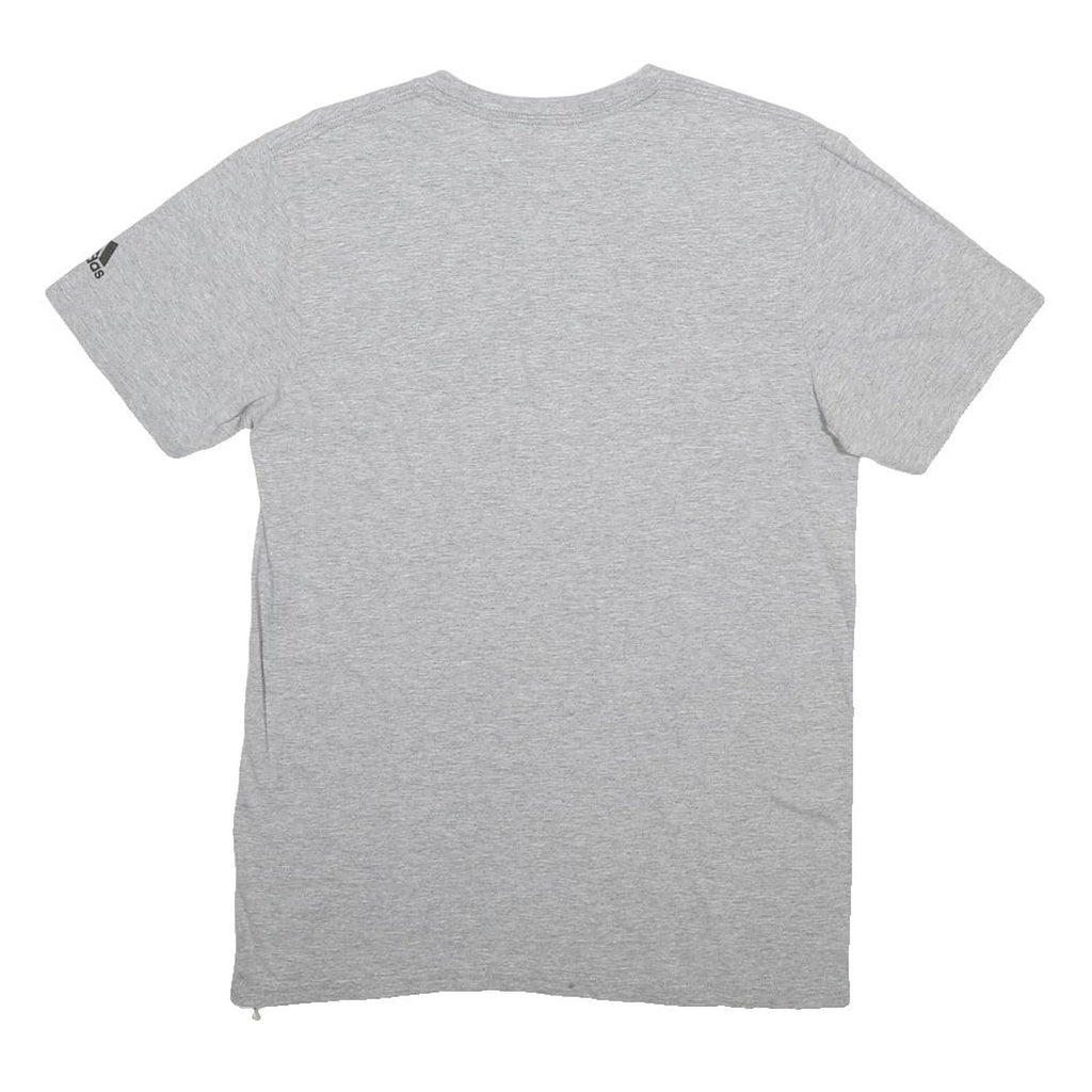 ADIDAS Mens Grey Saints Graphic T-Shirt M Short Sleeve Crew Neck Cotton Blend