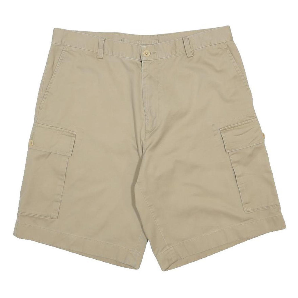 NAUTICA Mens Shorts Beige Cargo Plain L W36 Classic Cotton Comfortable