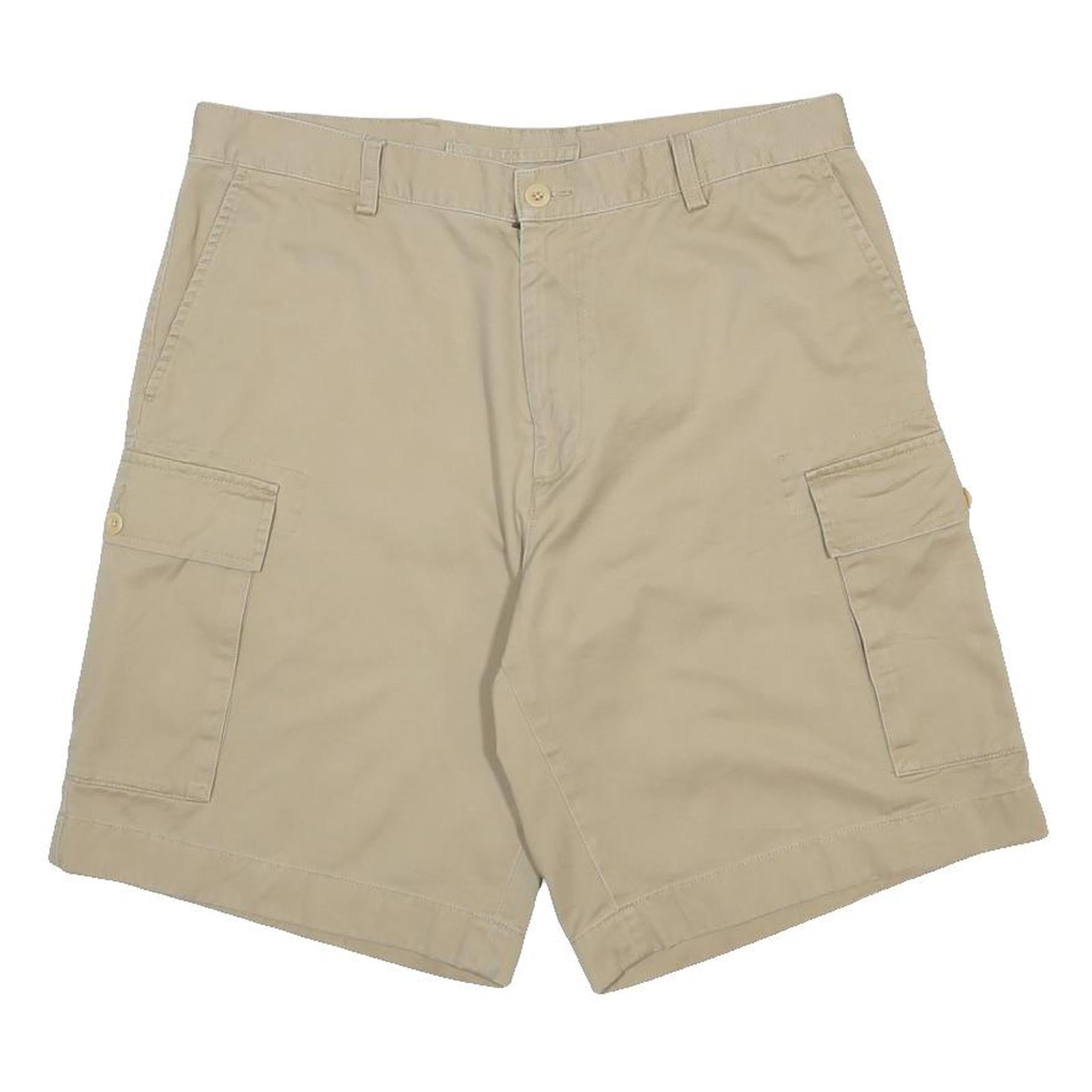 NAUTICA Mens Shorts Beige Cargo Plain L W36 Classic Cotton Comfortable