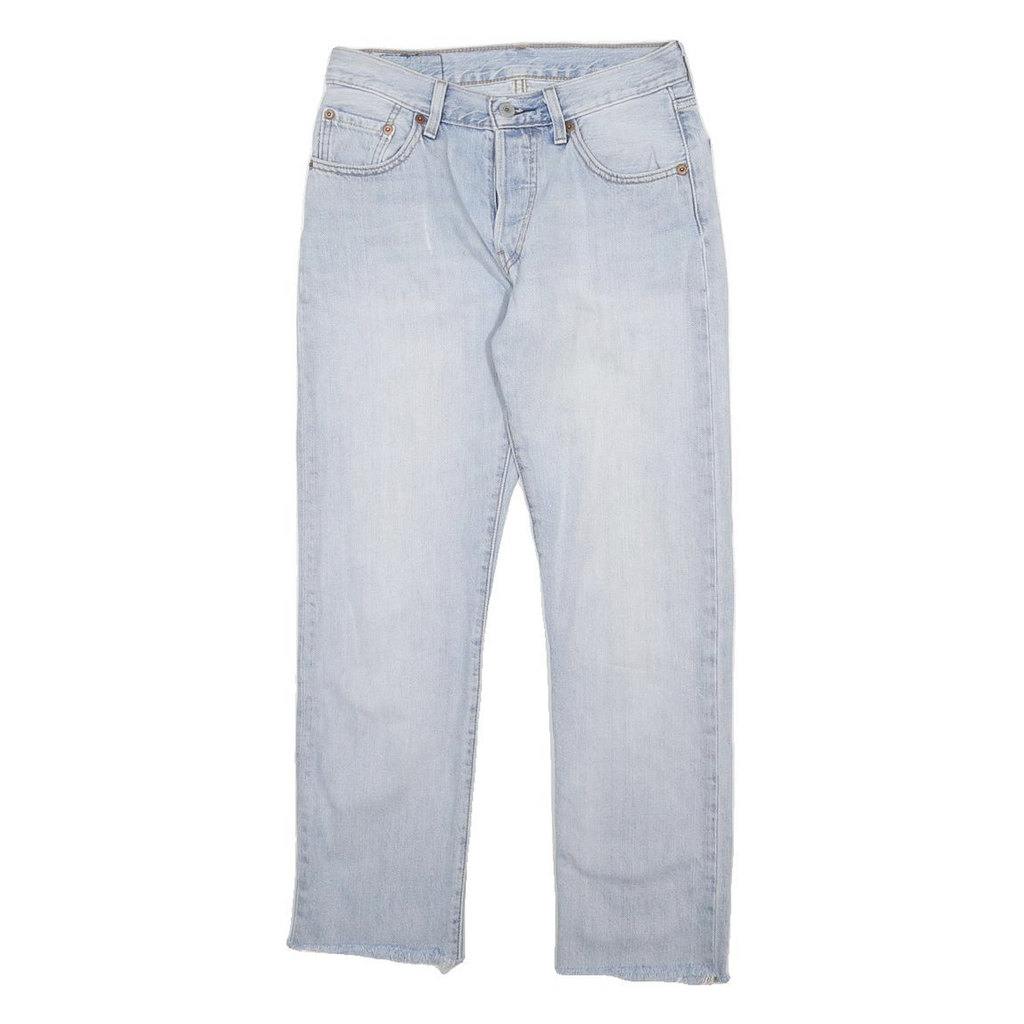 LEVI'S 501 Womens Jeans Blue Regular Straight Denim Light W24 L32 Classic Button