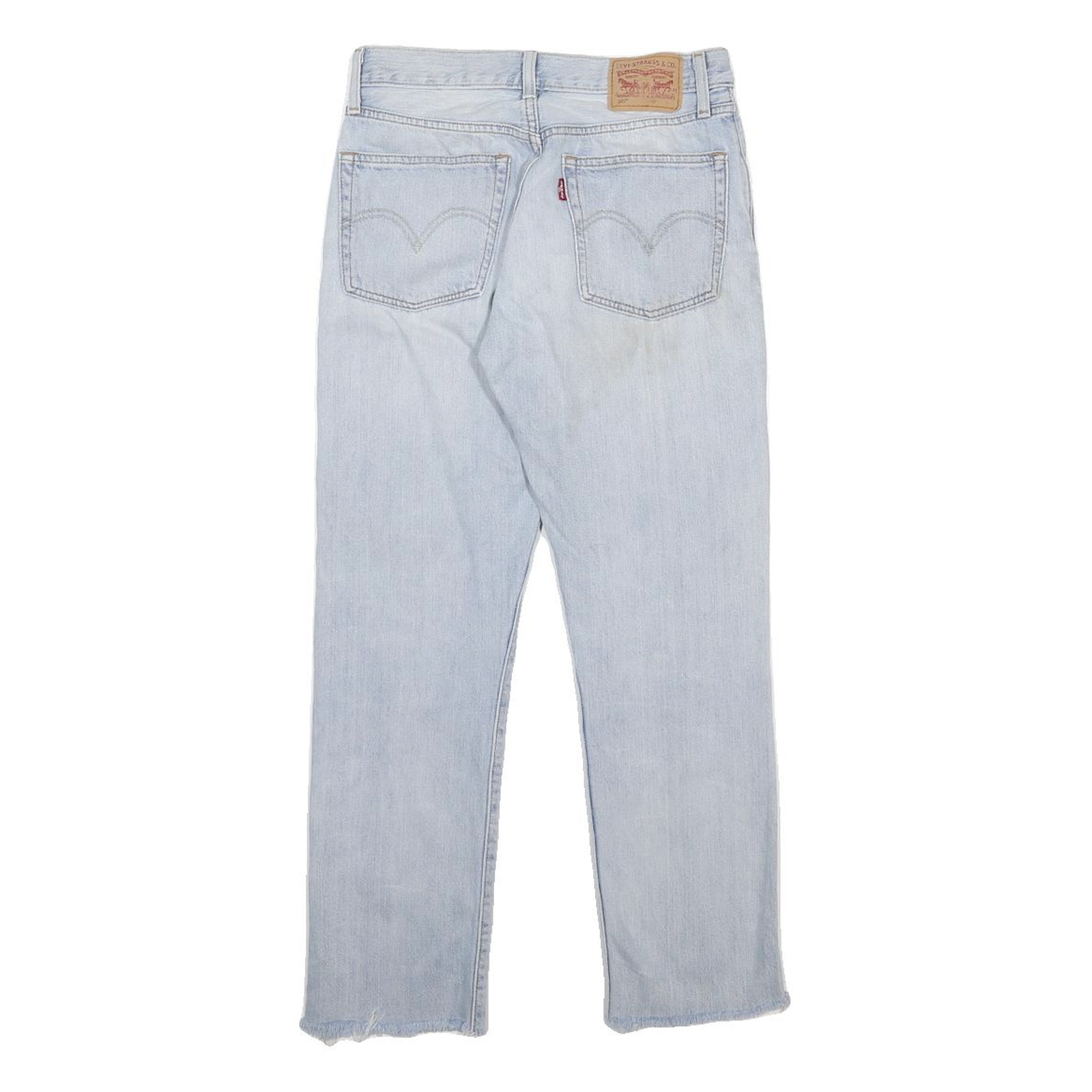 LEVI'S 501 Womens Jeans Blue Regular Straight Denim Light W24 L32 Classic Button