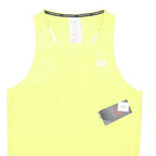 NEW BALANCE Womens Yellow Sports Top Sleeveless Round Neck S Running Fitness