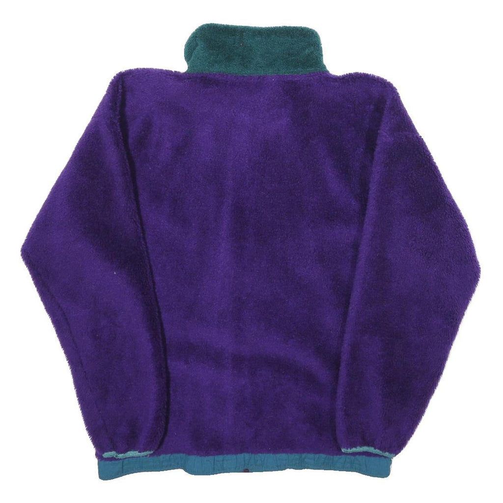 HELLY HANSEN Womens Purple & Teal Zip Polyester Fleece Jacket XS Outdoor Warm