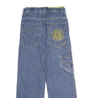 KIKSTAR Womens Blue Regular Fit Straight Denim Medium Wash Jeans W26 L26 Yellow