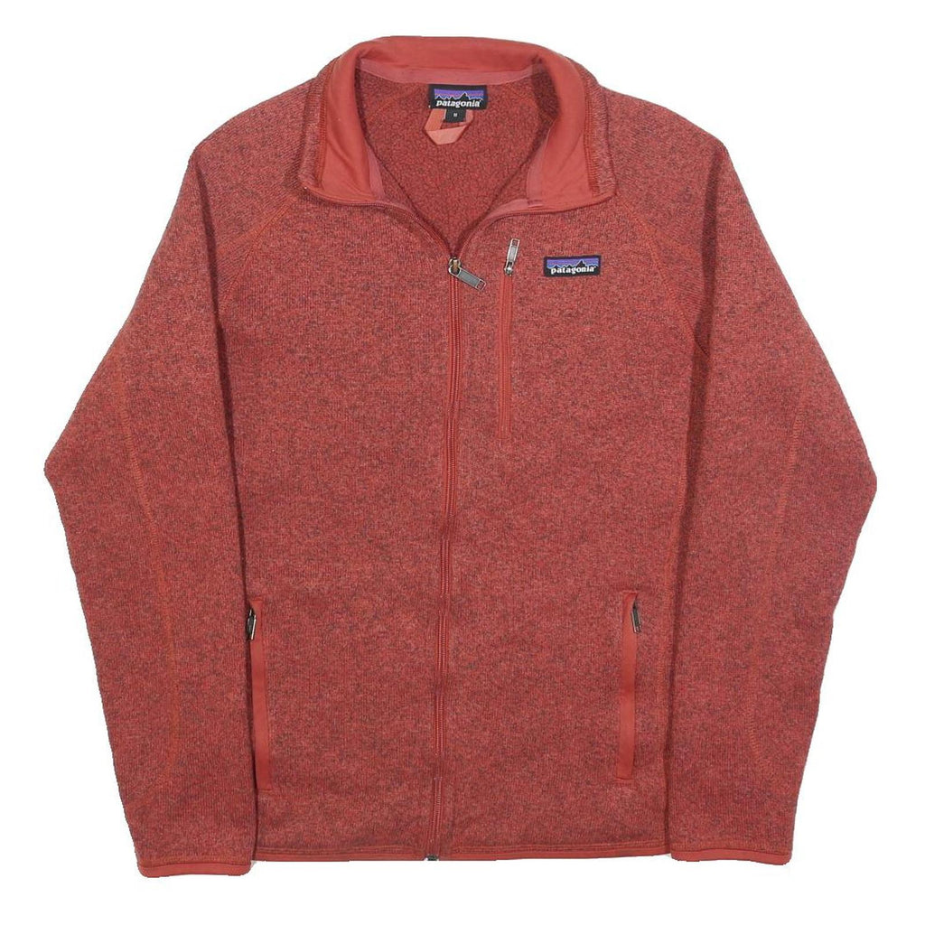 PATAGONIA Womens Red Zip Jacket M Polyester Blend Plain Casual Outdoor Warm